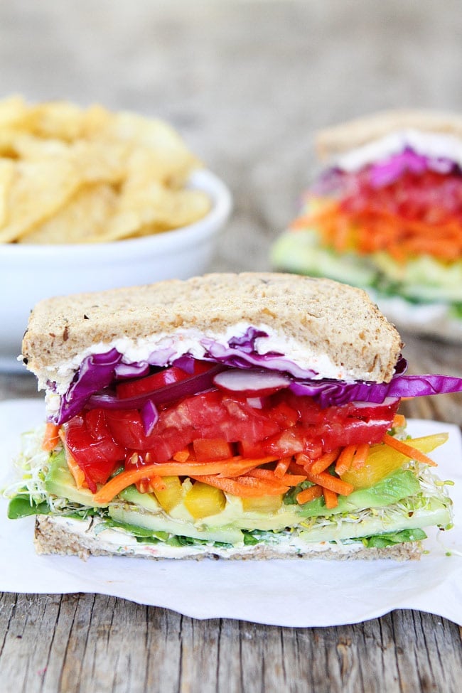 Rainbow Veggie Sandwich Recipe