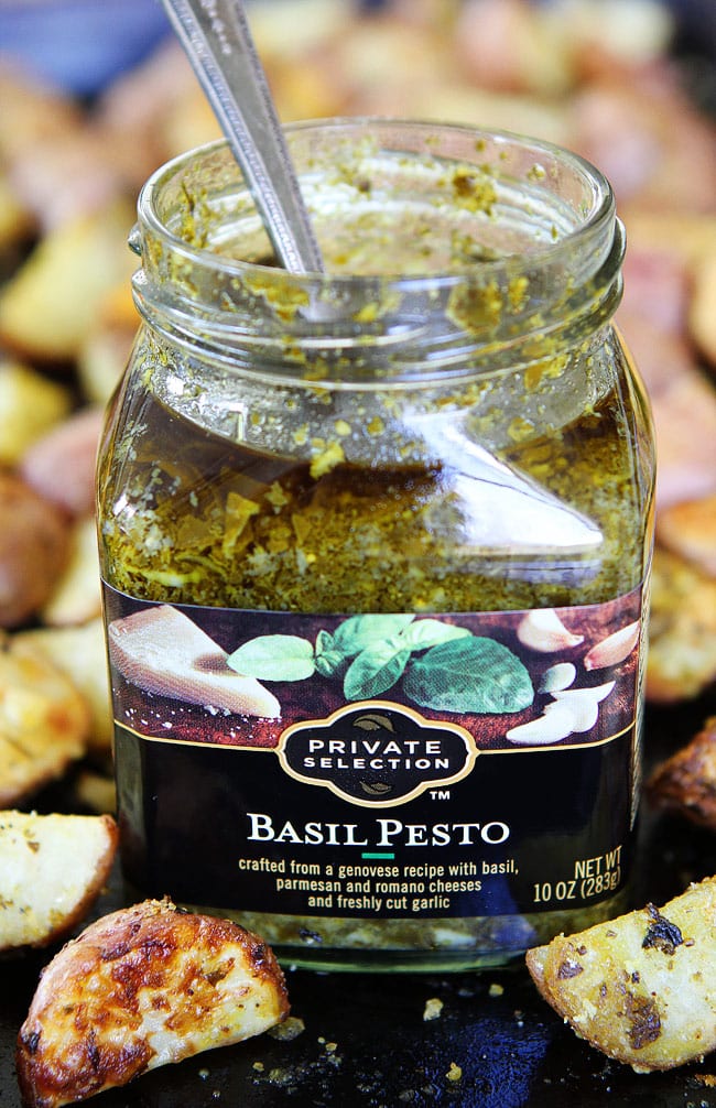3-Ingredient Roasted Parmesan Pesto Potatoes Recipe