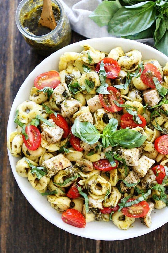 Chicken Pesto Tortellini {6 Ingredients} - Two Peas & Their Pod