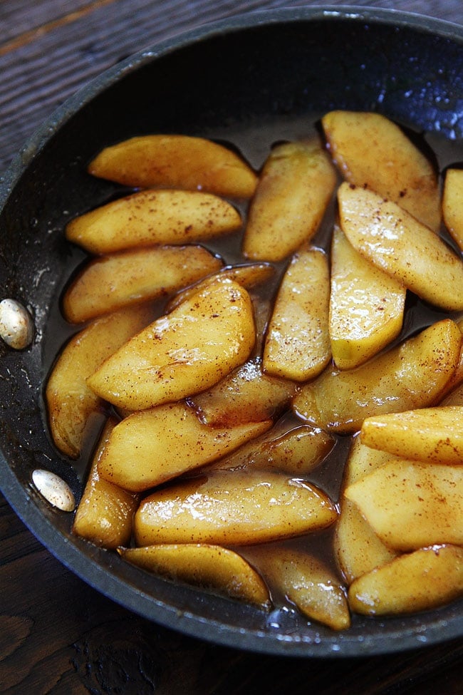 Peanut Butter Toast with Skillet Cinnamon Apples Recipe