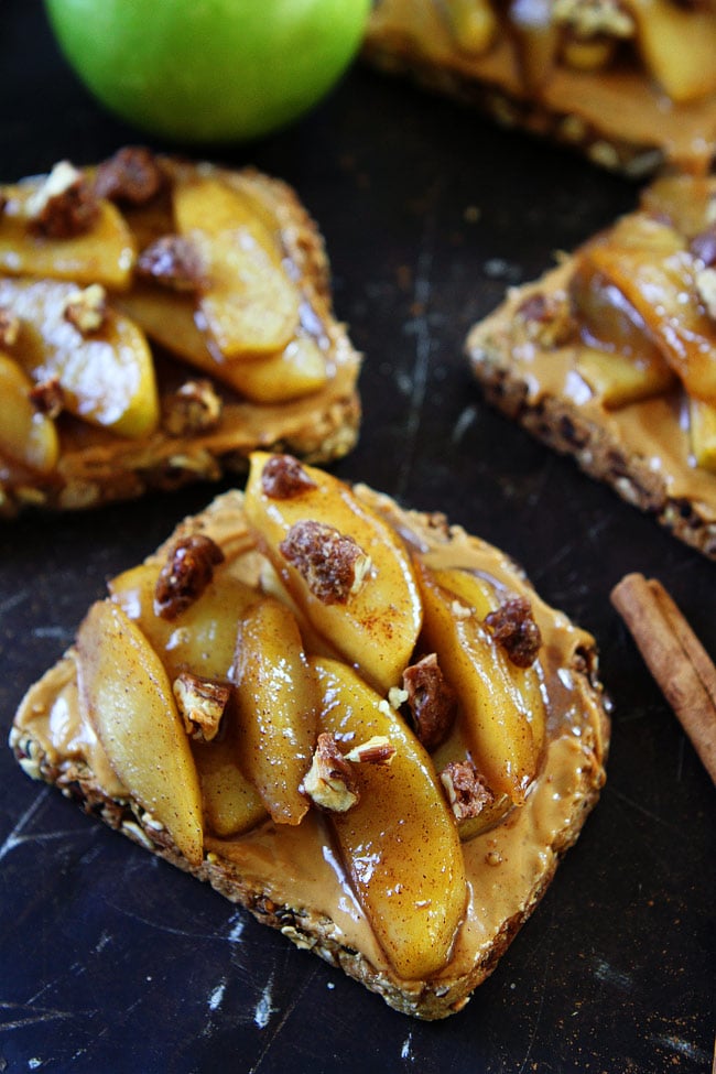 Peanut Butter Toast with Skillet Cinnamon Apples Recipe