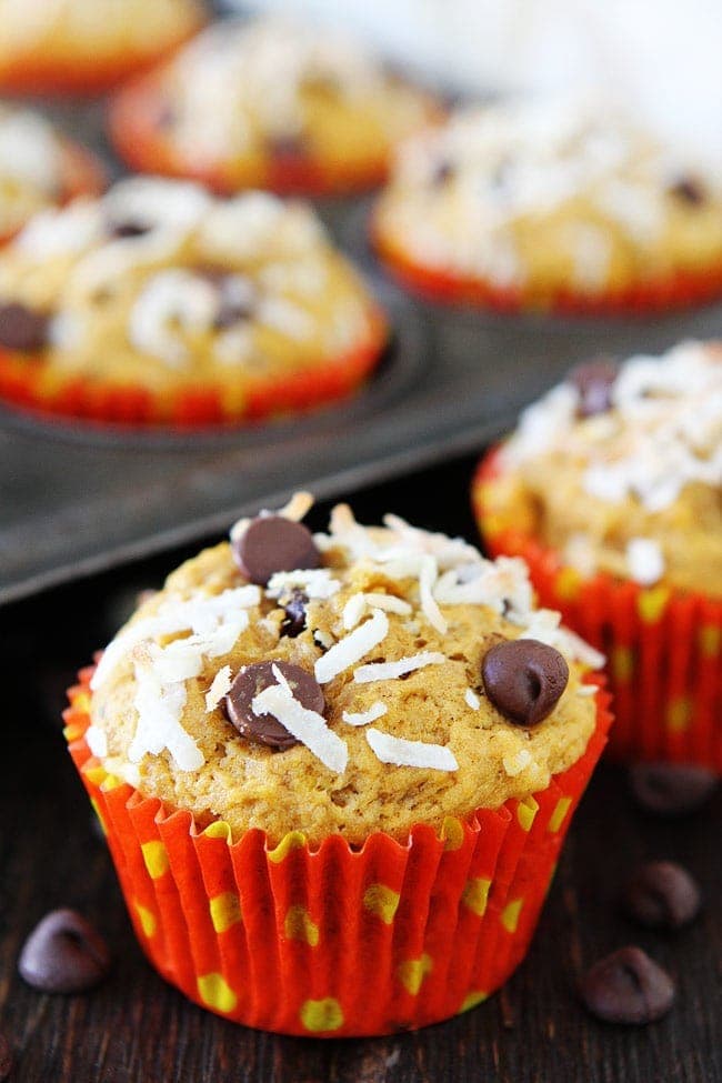 Pumpkin Coconut Chocolate Chip Muffins Recipe