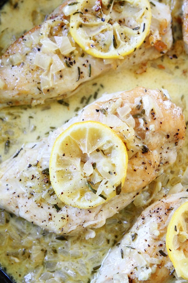 Skillet Creamy Lemon Rosemary Chicken Recipe