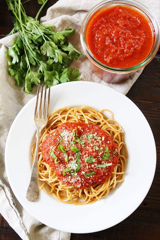 Slow Cooker Marinara Sauce This rich and hearty marinara sauce is easy to make and has the best flavor.