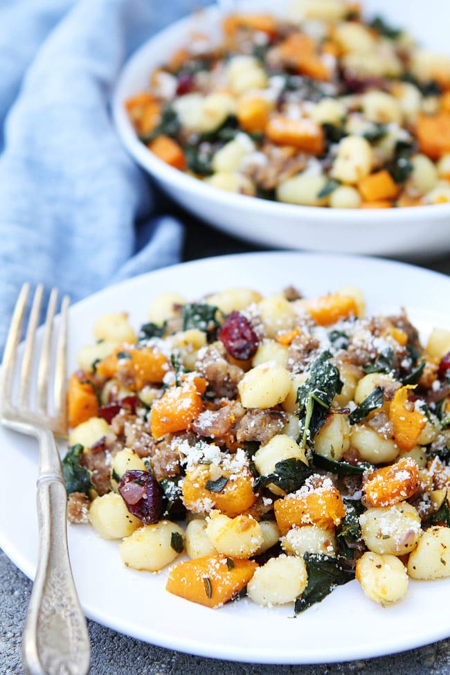 Butternut Squash, Sausage, and Kale Gnocchi Recipe