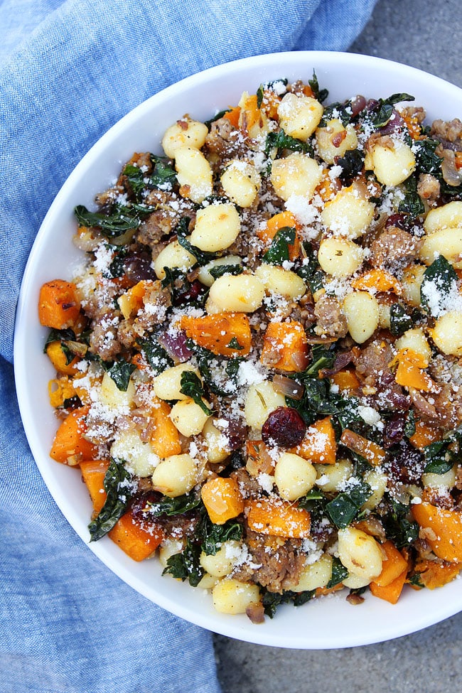 Butternut Squash, Sausage, and Kale Gnocchi Recipe