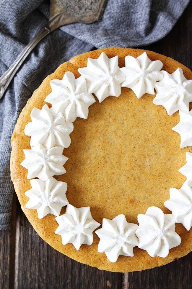 Pumpkin Cheesecake with Brown Butter Gingersnap Crust