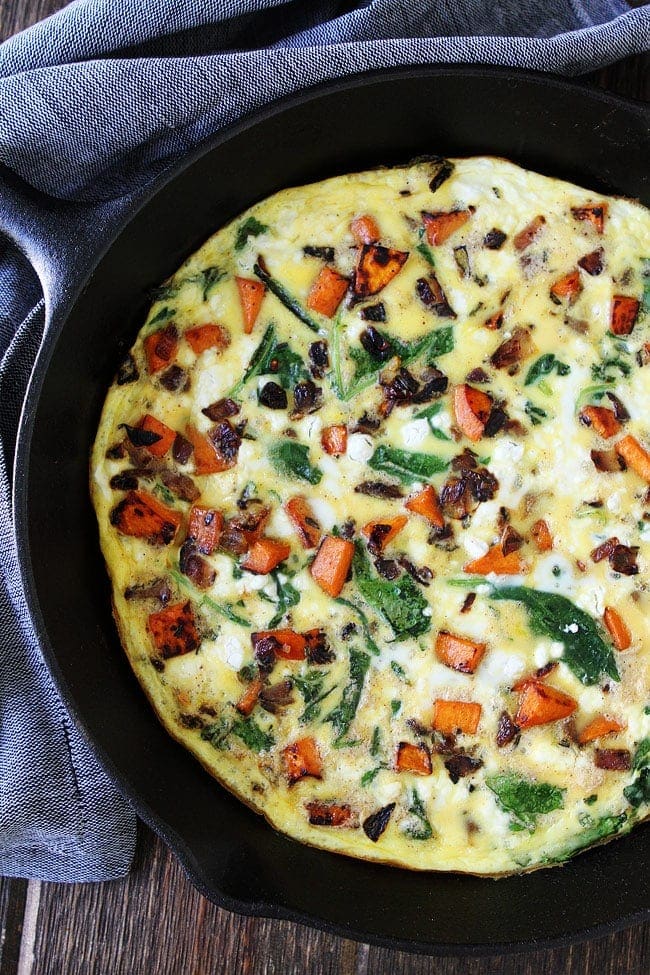 Sweet Potato, Kale, and Goat Cheese Frittata Recipe