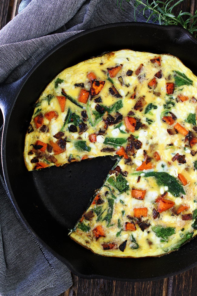 Sweet Potato, Kale, and Goat Cheese Frittata Recipe