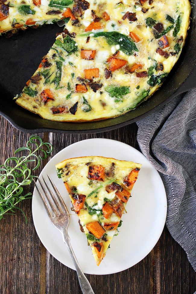 Sweet Potato, Kale, and Goat Cheese Frittata Recipe