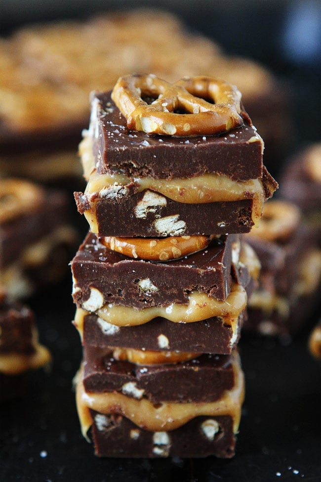 Salted Caramel Pretzel Fudge Recipe