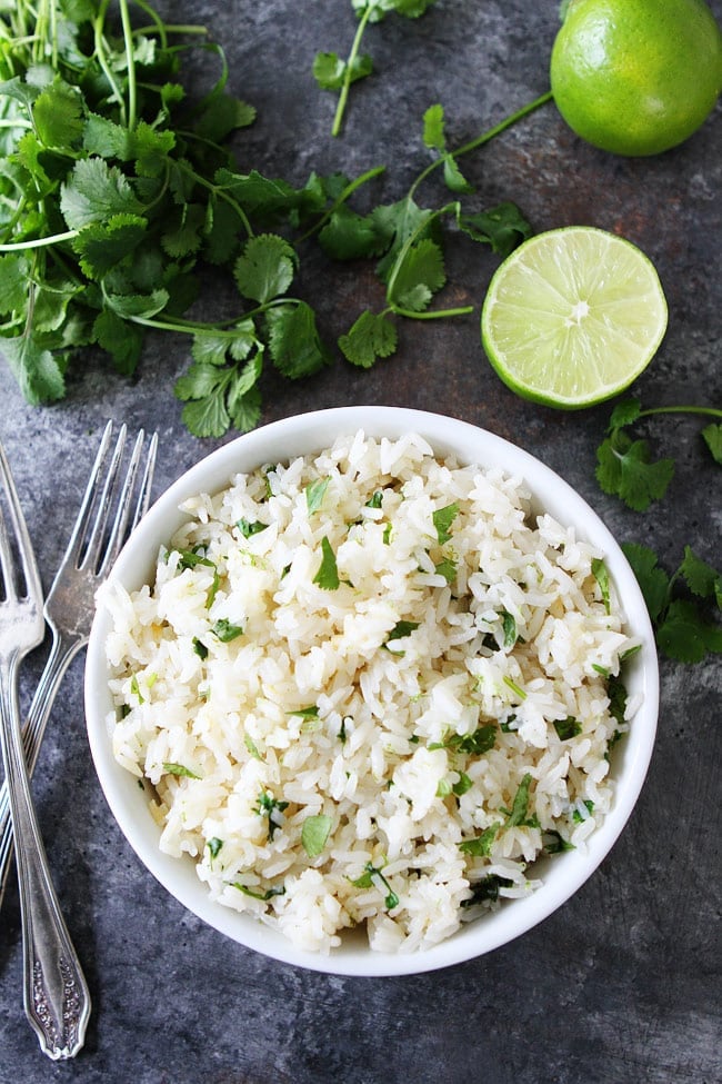 Instant Pot Cilantro Lime Rice in bowl