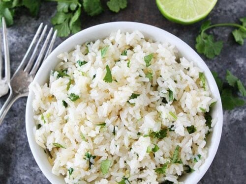 Ip cilantro top lime rice