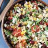 healthy mediterranean quinoa salad full of protein