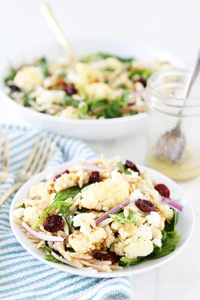 Roasted Cauliflower, Feta, and Orzo Salad Recipe