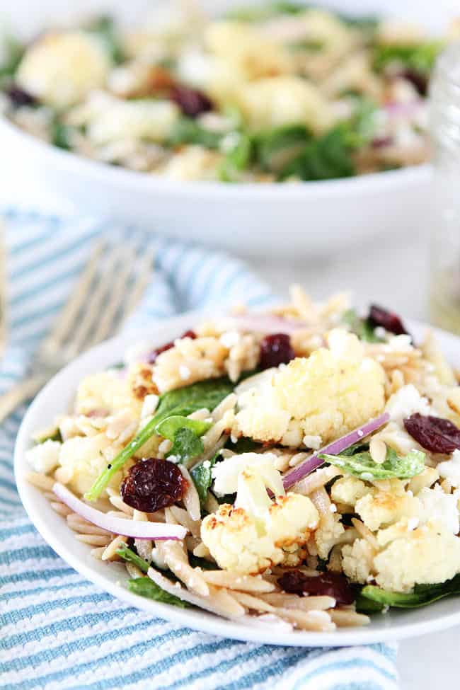 Roasted Cauliflower, Feta, and Orzo Salad Recipe