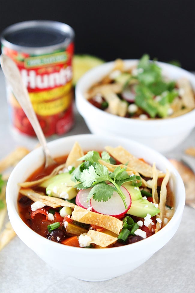 Slow Cooker Black Bean Tortilla Soup Recipe