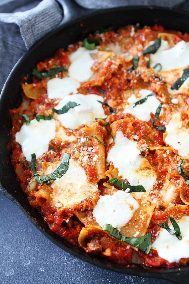 Easy Skillet Vegetable Lasagna Recipe
