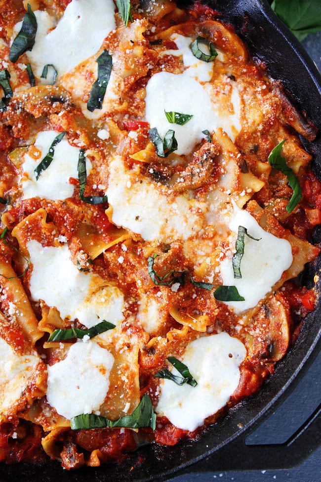 Easy Skillet Vegetable Lasagna Recipe