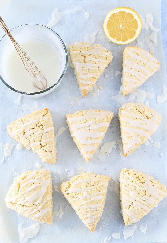 Scone recipe with cream cheese and lemon glaze