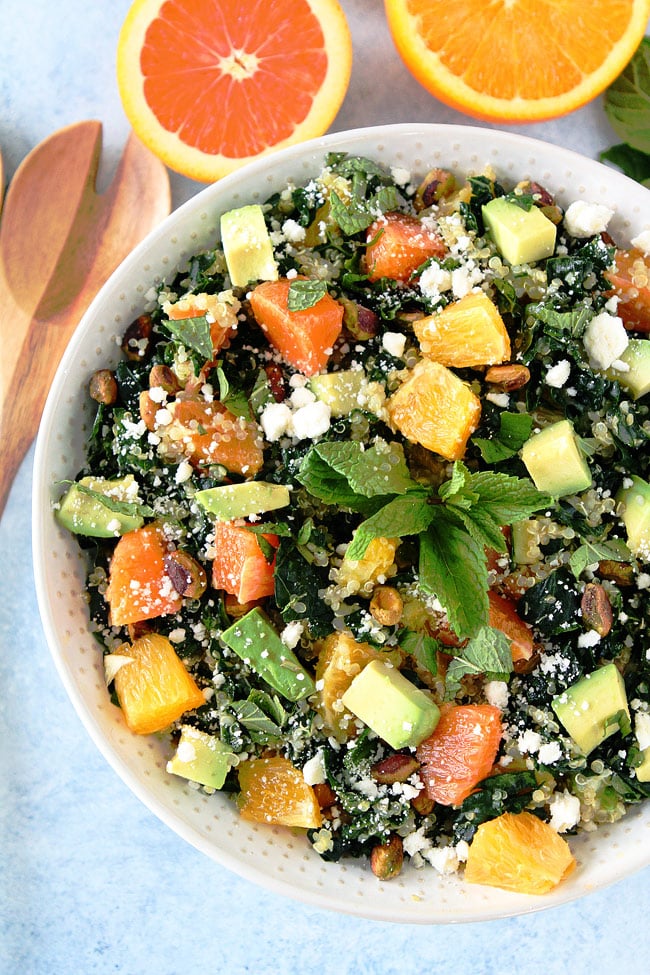 Orange, Avocado, and Kale Quinoa Salad Recipe