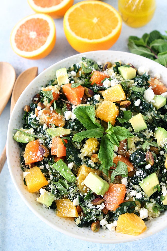 Orange, Avocado, and Kale Quinoa Salad Recipe