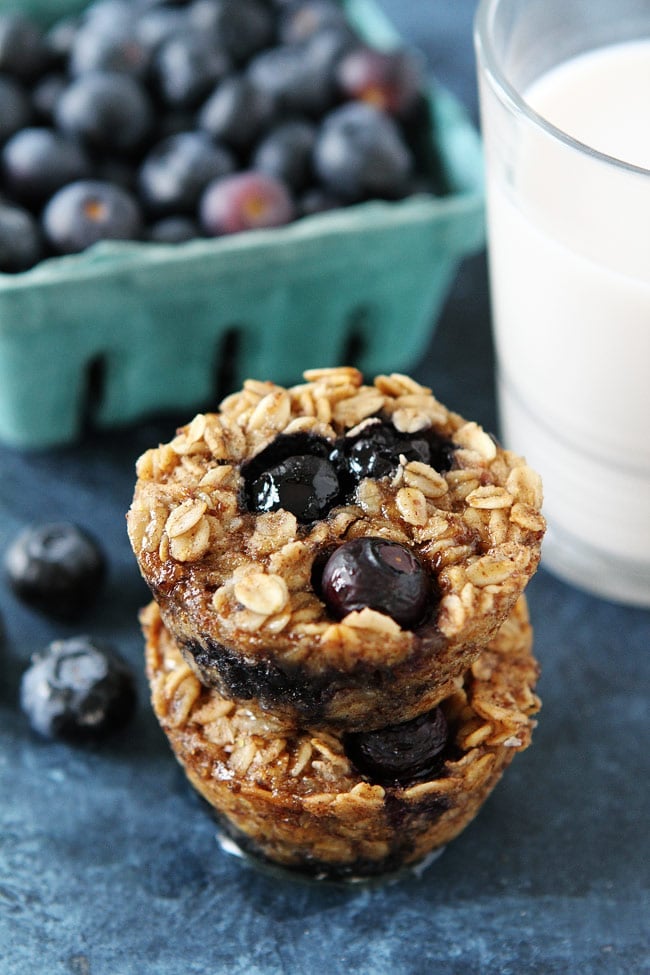 Banana Blueberry Baked Oatmeal Cups Recipe