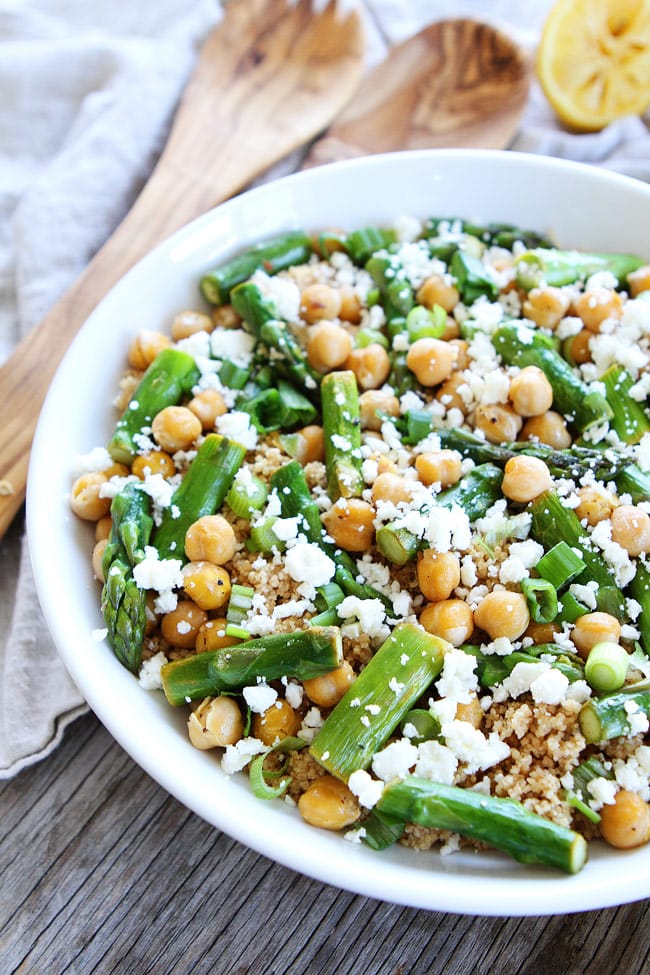 Asparagus Chickpea Quinoa Salad Recipe 