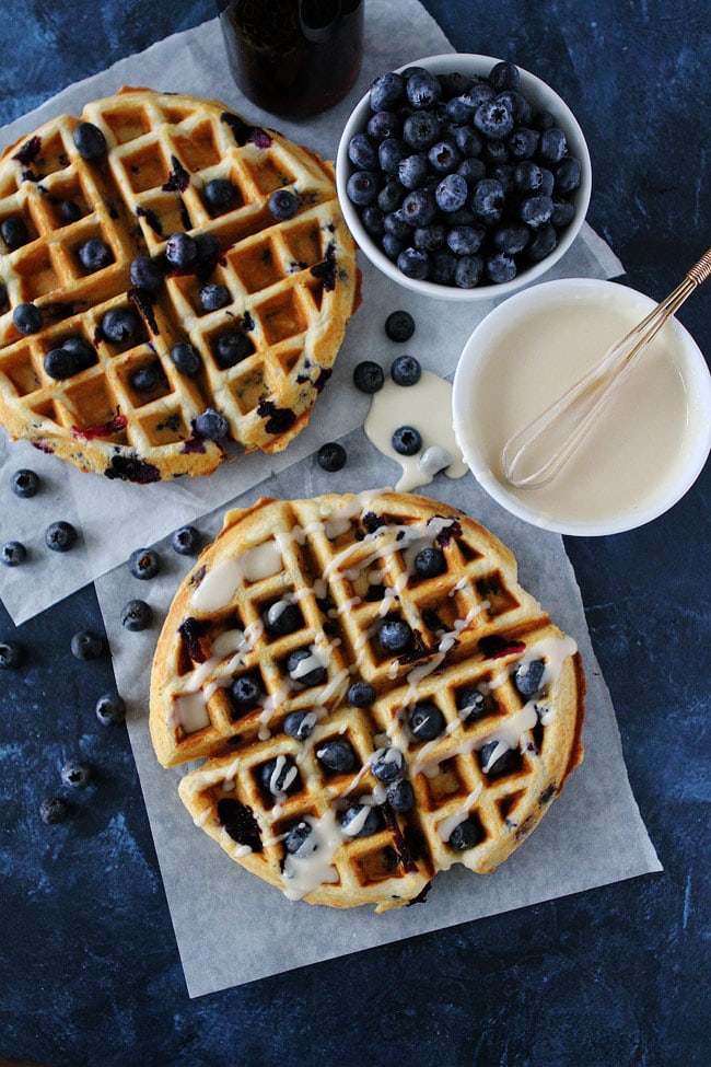 Blueberry Sour Cream Waffles Recipe