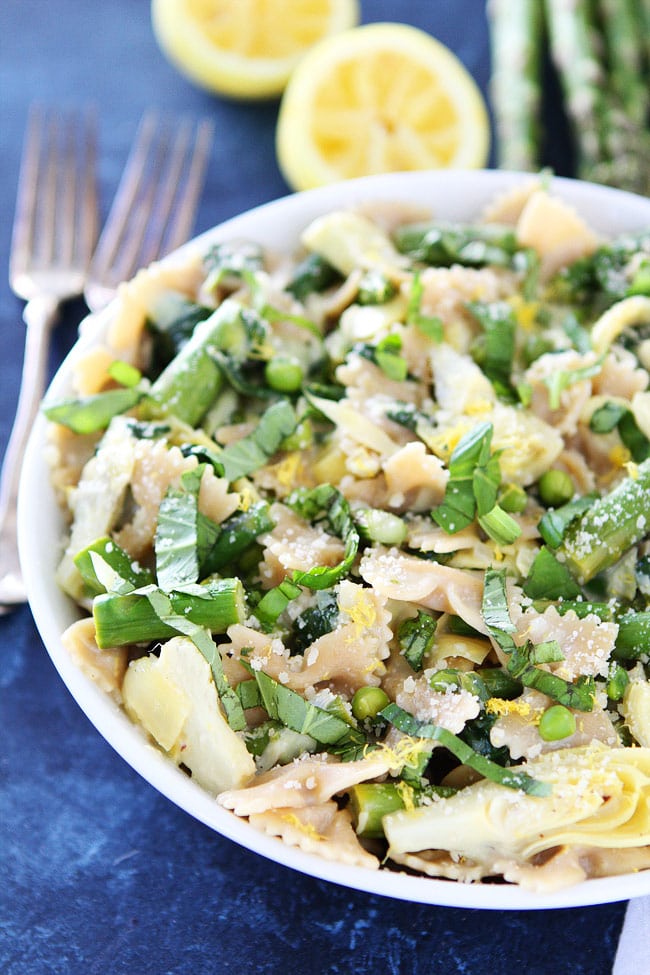 Spring Vegetable Pasta Recipe | Two Peas & Their Pod