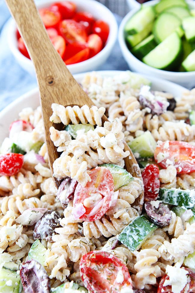 Creamy Pasta Salad with Feta 