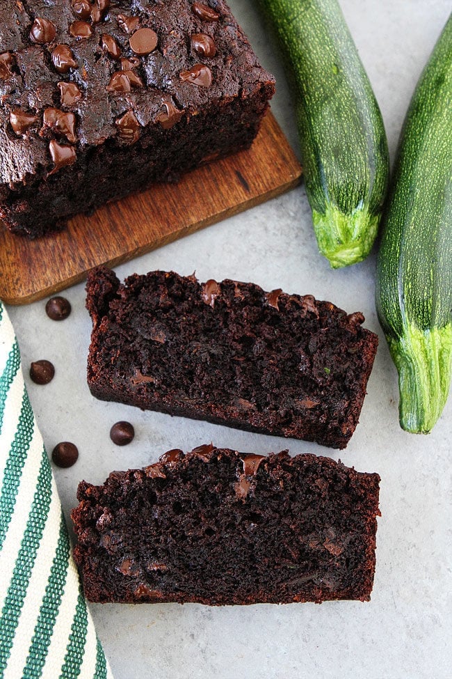 Chocolate Zucchini Bread is great for breakfast or dessert!