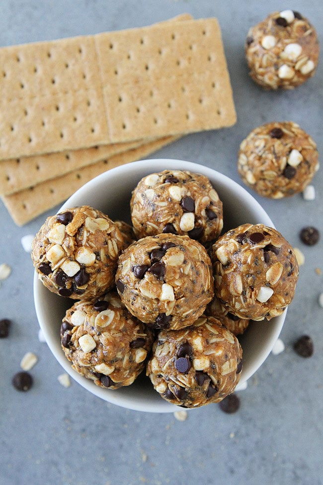 S'mores Energy Bites are an easy no-bake snack that kids and adults love. These protein balls are a family favorite!