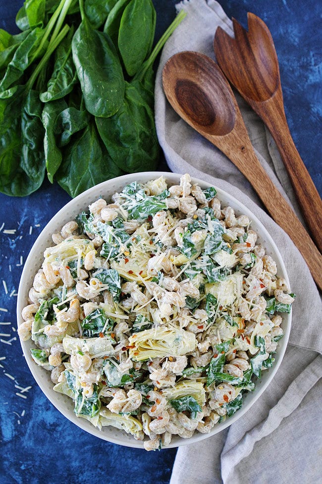 Spinach Artichoke Pasta Salad 1