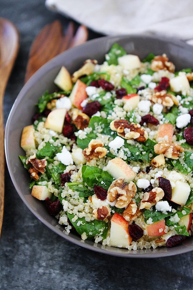 Apple Walnut Quinoa Salad is the perfect side dish for fall and Thanksgiving!