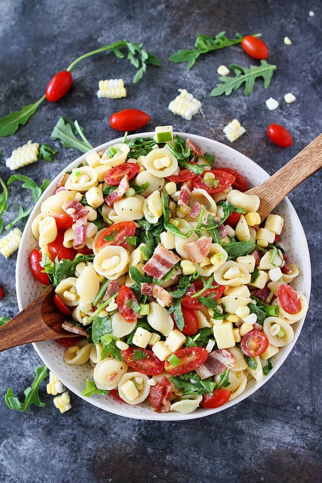 Bacon Corn and Tomato Pasta Salad