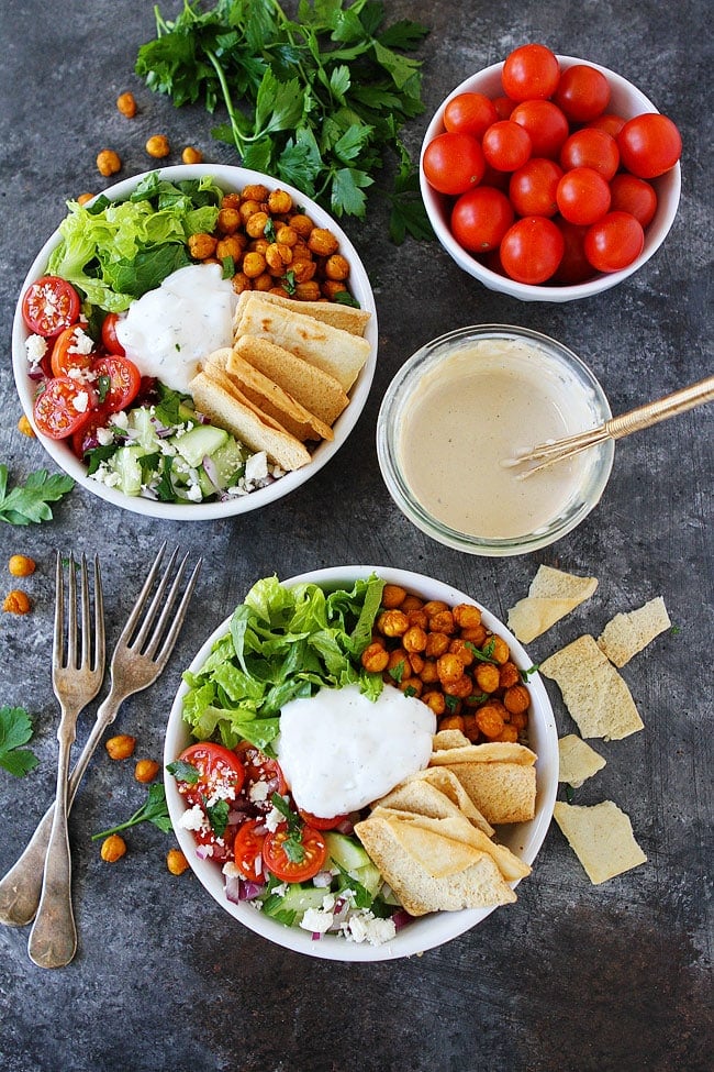 Chickpea Shawarma Bowls are a great healthy and easy vegetarian dinner. 