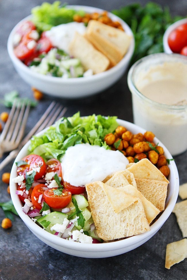 Chickpea Shawarma Bowls are a great easy and healthy weeknight dinner. 