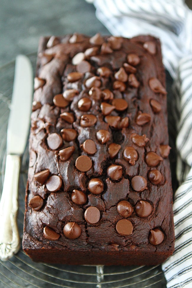 Chocolate Pumpkin Bread Recipe is rich, moist, and perfectly spiced with pumpkin flavors! A great bread for fall!