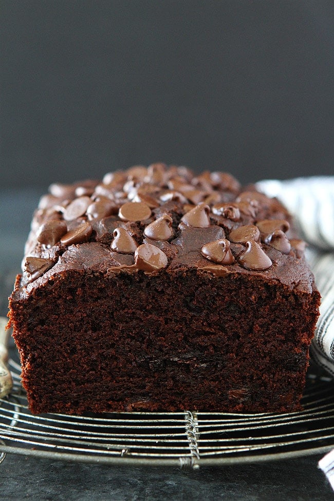 Chocolate Pumpkin Bread is a fall favorite! Make a loaf of this easy quick bread today!