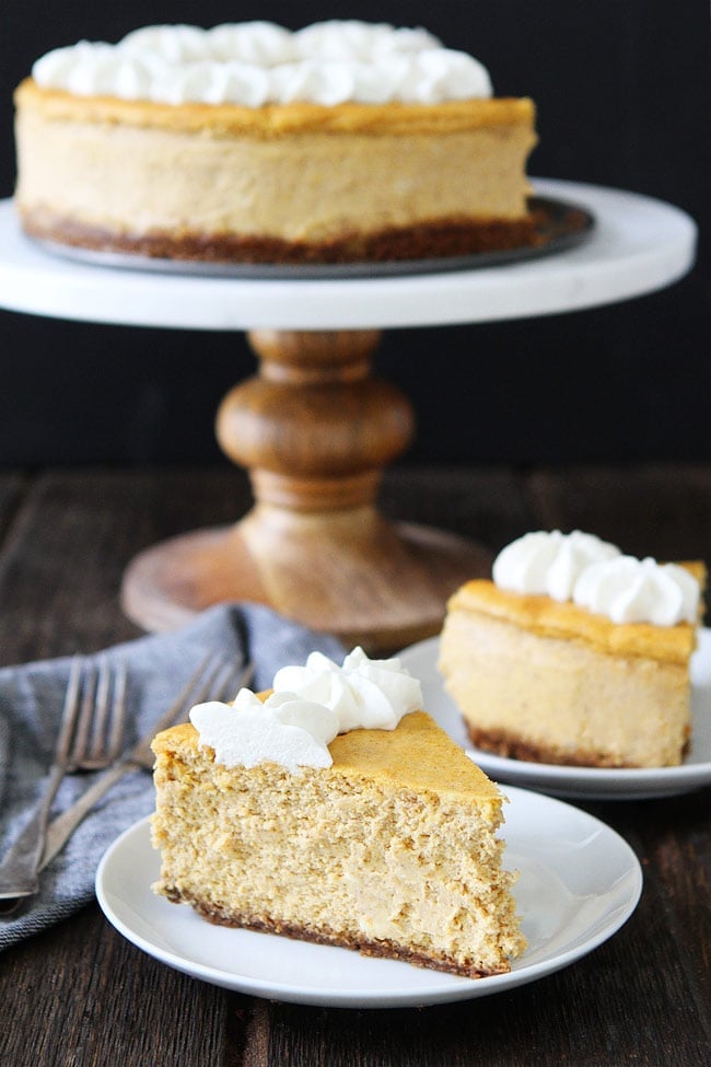 Pumpkin Cheesecake with Brown Butter Gingersnap Crust