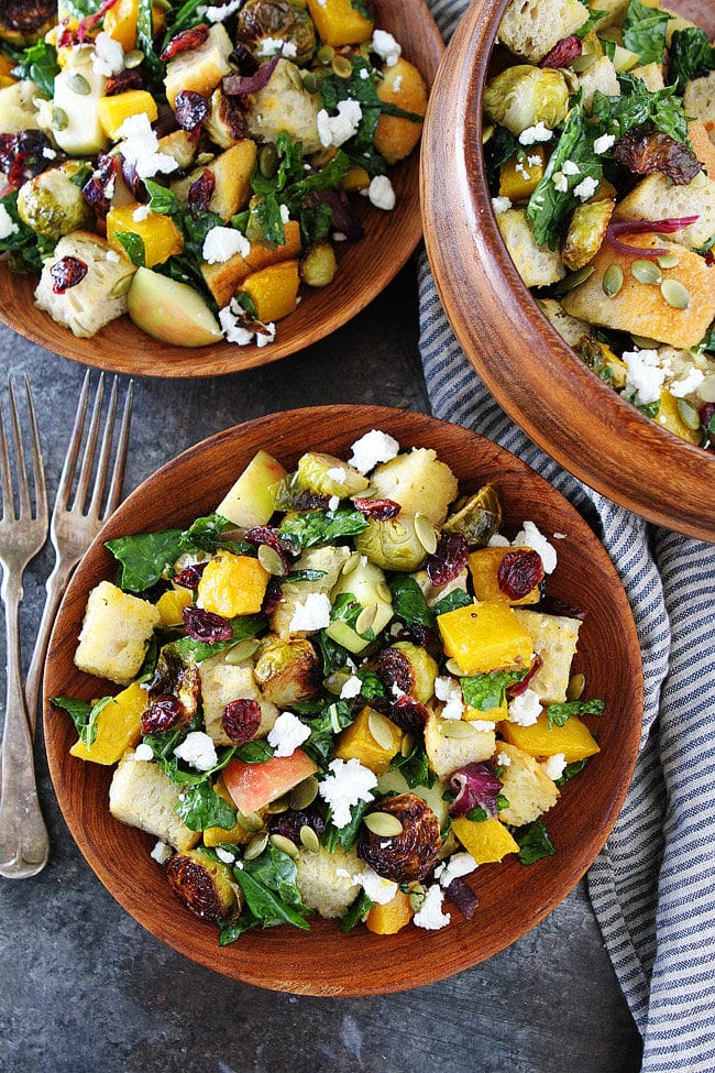 Fall Panzanella Salad from Two Peas and Their Pod on foodiecrush.com