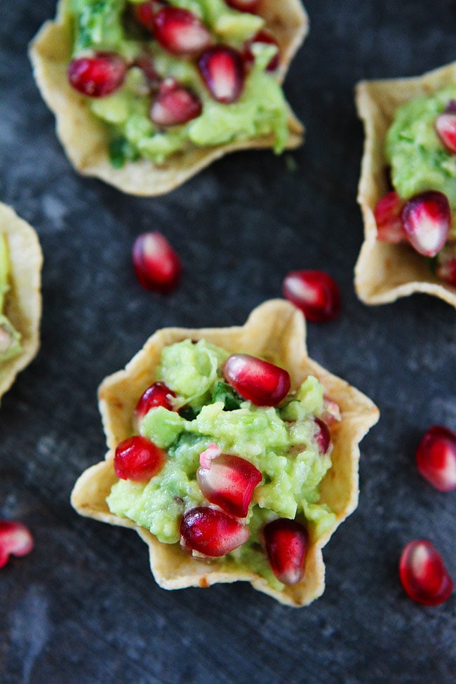 Pomegranate Guacamole is gluten-free, vegan, and an easy holiday appetizer. 