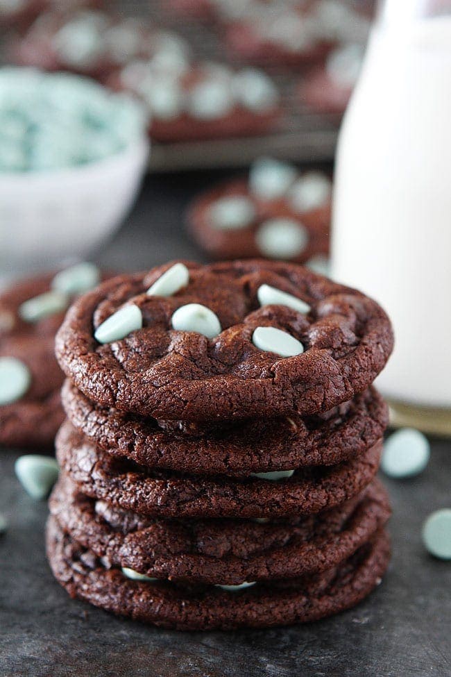 Chocolate Mint Chip Cookies