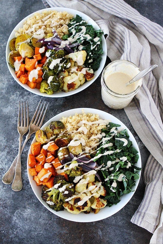 Roasted Vegetable Quinoa Bowls