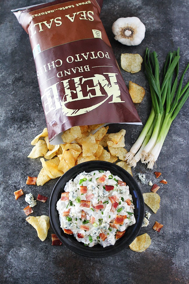 Bacon Cheese Dip with chips