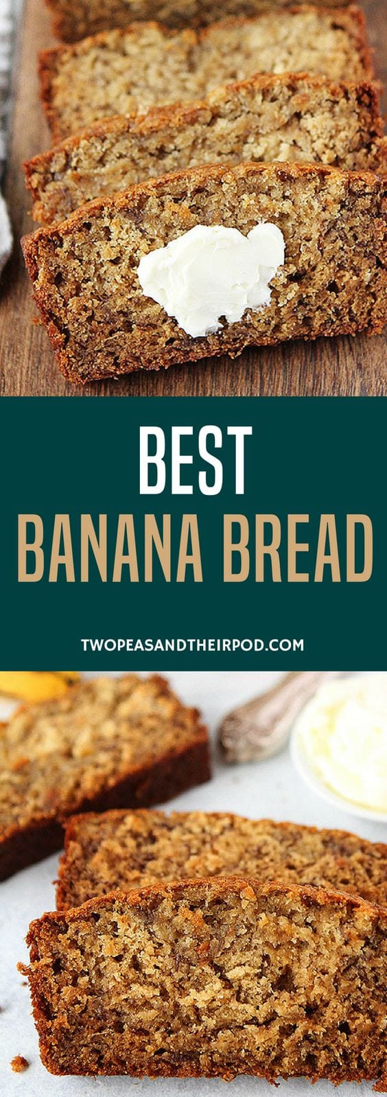 Tips For Turning Your Brown Bananas Into The Best Banana Bread EVER! This Classic Banana Bread Recipe Is Easy To Make And A Family Favorite! It Is Guaranteed To Be Your Go To Banana Bread Recipe! #bananabread #bananas #bread #breadrecipe #quickbread #baking