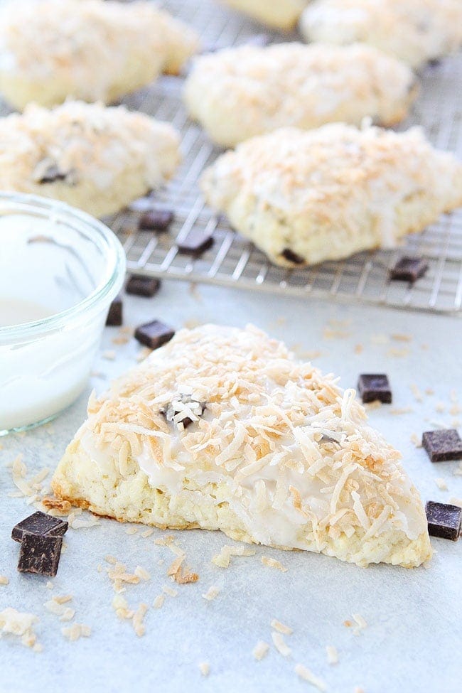 Coconut Chocolate Chunk Scones