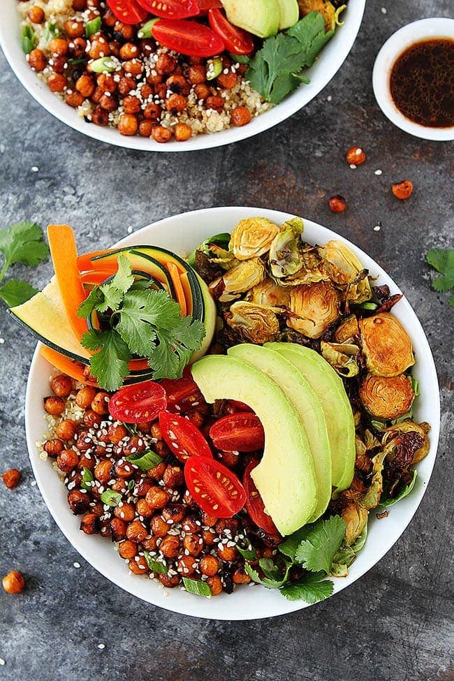 Healthy Korean BBQ Chickpea Bowls 