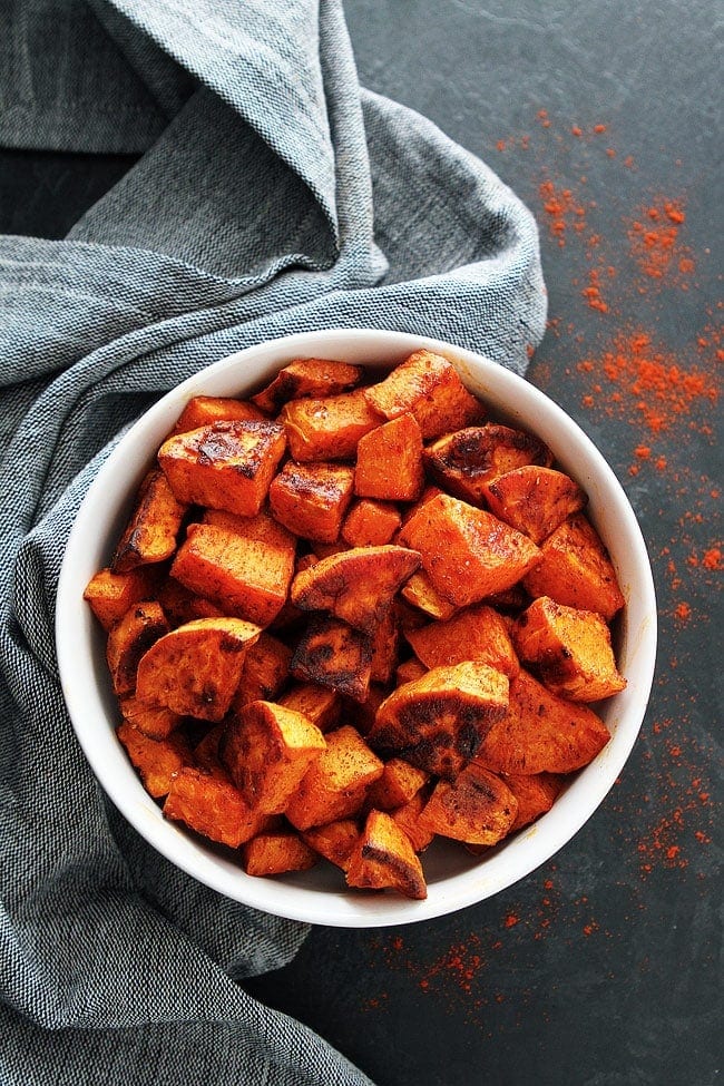 Smoked Paprika Roasted Sweet Potatoes 